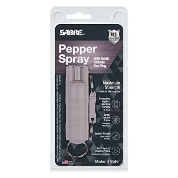 SABRE Pepper Spray, Quick Release Keychain with Safety