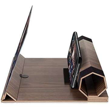 12’’ Screen Magnifier for Smartphone – Mobile Phone 3D Magnifier Projector Screen for Movies, Videos, and Gaming – Foldable Phone Stand with Screen Amplifier – Compatible with All Smartphones M2