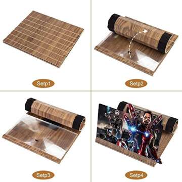 12’’ Screen Magnifier for Smartphone – Mobile Phone 3D Magnifier Projector Screen for Movies, Videos, and Gaming – Foldable Phone Stand with Screen Amplifier – Compatible with All Smartphones M2