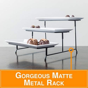 Lexi Home Gibson Server Set 3 Tier Serving Tray