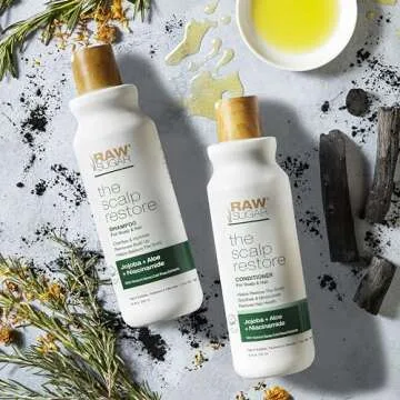 Raw Sugar Scalp Intensive Ritual - At Home Hair Care Spa Kit, Includes Shampoo, Conditioner, Scalp Scrub & Hair Mask, Formulated without Sulfates & Parabens