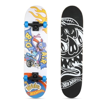 Hot Wheels 31-inch Maple Skateboard for Cruising & Tricks - Ultimate Ride