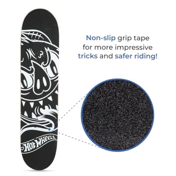 Hot Wheels 31-inch Maple Skateboard for All Skill Levels