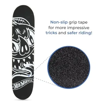 Hot Wheels 31-inch Maple Skateboard for All Skill Levels