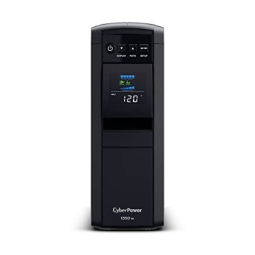 CyberPower CP1350PFCLCD UPS System - 1350VA/880W, 12 Outlets, AVR, Mini-Tower