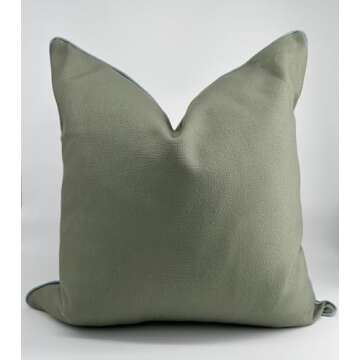 Jillien Harbor Grandmillennial Pillow Cover Greenwich Throw Pillow 20 x 20 Green Pillow Cover for Fa...