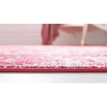 Rugs.com Arlington Collection Rug – 3' x 5' Pink Medium-Pile Rug Perfect for Living Rooms, Large Dining Rooms, Open Floorplans