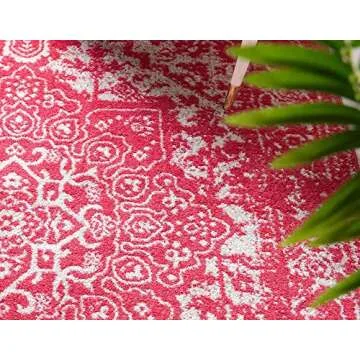 Rugs.com Arlington Collection Rug – 3' x 5' Pink Medium-Pile Rug Perfect for Living Rooms, Large Dining Rooms, Open Floorplans