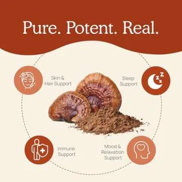 Real Mushrooms Reishi Capsules - Organic Mushroom Extract Supplement with Potent Red Vegan Supplement, Non-GMO, 90 Caps