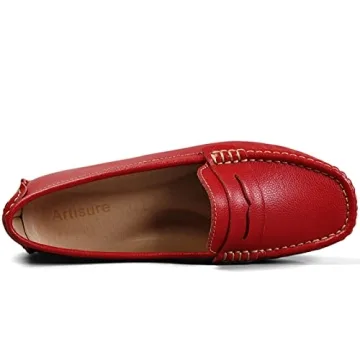 Artisure Women's Handmade Leather Driving Loafers