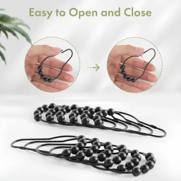 Stylish Black Shower Curtain Hooks - Amazer Set of 12