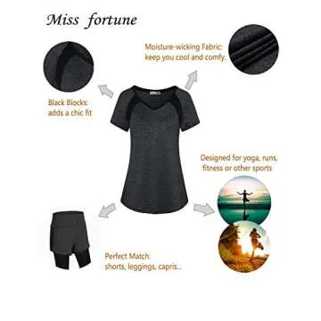 MISS FORTUNE Long Sleeve Workout Shirts for Women
