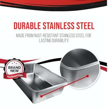 iPrimio Ultimate Stainless Steel XL Cat Litter Box - XL Litter Box for Big Cats - Large Cat Litter Box - Never Absorbs Odor, Stains, or Rusts - Easy Cleaning Litterbox Designed by Cat Owners (1 Pan)