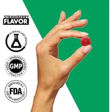 Happy Healthy Wellness Vegan Gummies Gelatine & Gluten Free Strawberry Flavor (30 Count) Made in USA for Adults