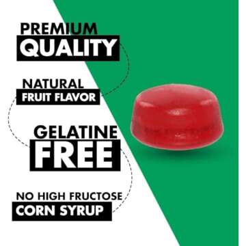 Happy Healthy Wellness Vegan Gummies Gelatine & Gluten Free Strawberry Flavor (30 Count) Made in USA for Adults