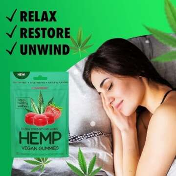 Happy Healthy Wellness Vegan Gummies Gelatine & Gluten Free Strawberry Flavor (30 Count) Made in USA for Adults