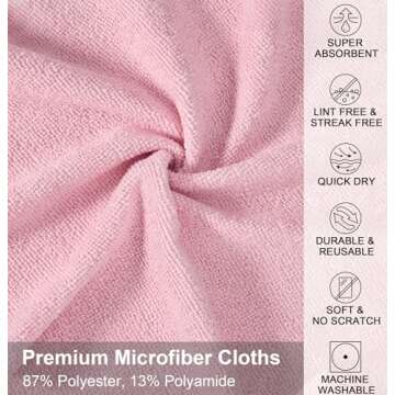 UPSTAR Microfiber Cleaning Cloth, Reusable Paper Towels Rolls, Dish Rags for Washing Dishes, Kitchen...