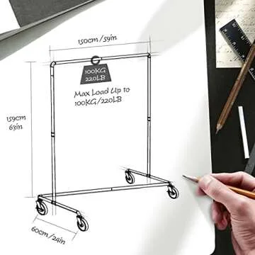 GREENSTELL Clothes Rack - Heavy Duty Z Base Clothing Rack