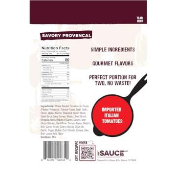 Always Fresh, Two Servings, Savory Provencal Gourmet Pasta Sauce (2-pack), Le Sauce & Co., Imported ...