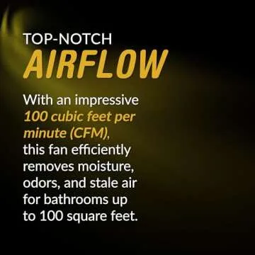 KAZE SNP100 100 CFM Quiet Bathroom Exhaust Fan