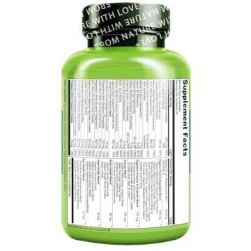 NATURELO Whole Food Multivitamin for Women - with Vitamins, Minerals, & Organic Extracts - Supplemen...