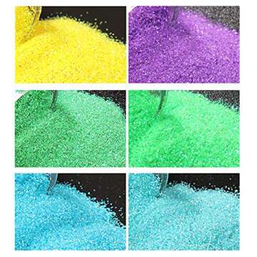 NODDWAY 12 Colors Iridescent Fine Glitter for Crafts