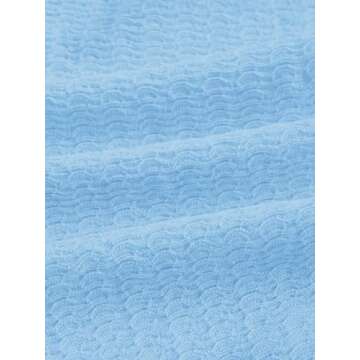 MakeMeChic Women's Vacation Halter Tops Peplum Tops Sleeveles Cut Out Tie Backless Crop Top Light Blue Large