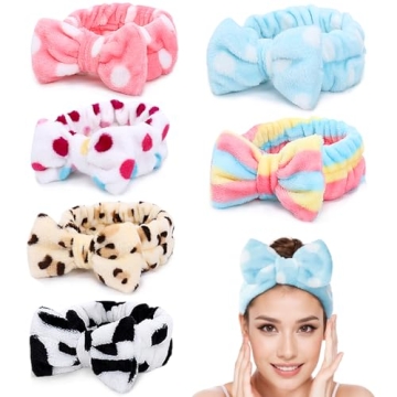 LADES Soft Skincare Headband – Adjustable, Comfortable & Stretchy Fabric in Vibrant Colors for Mak...