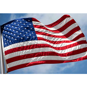 VIPPER American Flag 4x6 Outdoor - Heavy Duty Nylon US Flags with Embroidered Stars, Stitched Stripe...
