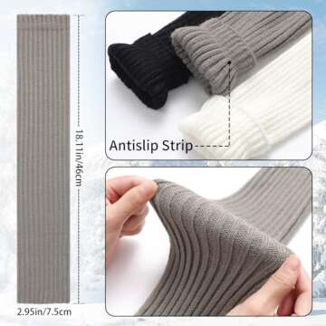 Passionbility Women's Leg Warmers - 3 Pair Set for Parties & Sports