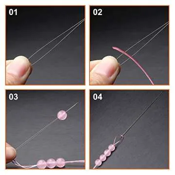 12 Beaded Needles with Storage Bottle for Jewelry Crafting