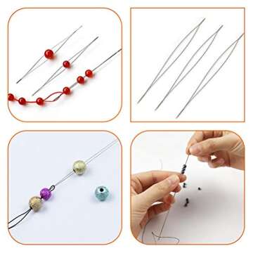 12 Beaded Needles with Storage Bottle for Jewelry Crafting