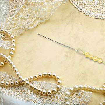 12 Beaded Needles with Storage Bottle for Jewelry Crafting