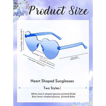 Konohan 12 Pairs Heart Shaped Sunglasses for Parties and Celebrations