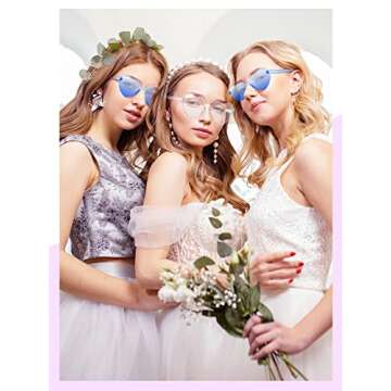 Heart Shaped Party Sunglasses – 12 Pairs for Fun Events