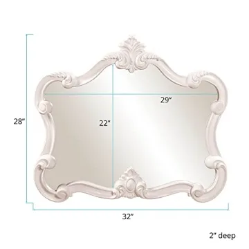 Howard Elliott Antiqued Veruca Ornate Wall Mirror 28x32 Inch