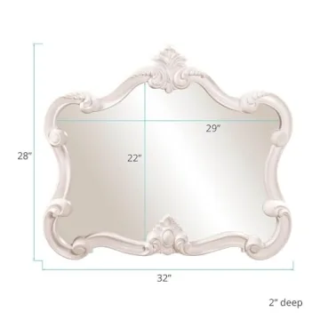 Howard Elliott Antiqued Veruca Ornate Wall Mirror 28x32 Inch