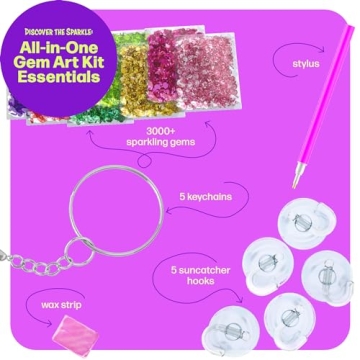 Dan&Darci Gem Art Kit for Kids - Creative Fun for Ages 6-12