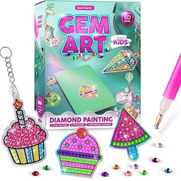 Dan&Darci Gem Art Kit for Kids - Creative Fun for Ages 6-12