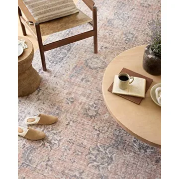 Durable Loloi II Skye Blush/Grey Area Rug for Home