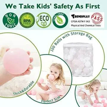 TRENDPLAY Star Ball Pit Balls for Toddlers - 100 Count Star Balls Different Shapes, Non-Toxic Plastic Balls for Safe Play, Boys Girls Festival Party Decoration, Beige+ Clear