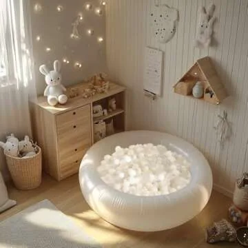 TRENDPLAY Star Ball Pit Balls for Toddlers - 100 Count Star Balls Different Shapes, Non-Toxic Plastic Balls for Safe Play, Boys Girls Festival Party Decoration, Beige+ Clear