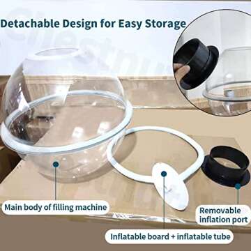 SBKDPT Balloon Stuffing Machine with 800w Electric Balloon Pump and Balloon Expander, Balloon Stuffer Tool Kit for Balloon Rose Bouquet DIY Bouquets Wedding Party Gift