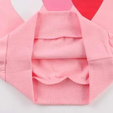 RETSUGO Little Girl Outfit Girls Heart Clothes Pink Heart Print Sweatshirt and Sweatpants Heart Outfits for Girls Valentines Day Outfit Size 5/6784
