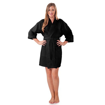 Turquaz Waffle Kimono Robe - Soft, Fast-Drying Cotton Blend