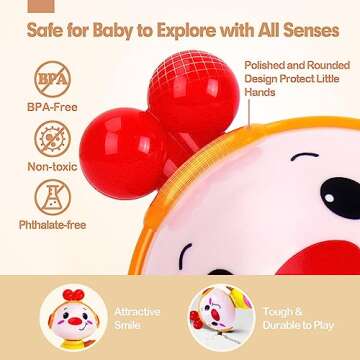 CubicFun Press and Go Musical Baby Toy for 6-12 Months