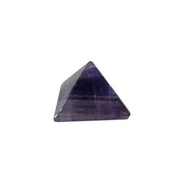 CircuitOffice Amethyst Pyramid, About 7/8" - 1 1/4", Gemstone Pyramid for Wicca, Cleansing, Purifyin...