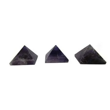 CircuitOffice Amethyst Pyramid, About 7/8" - 1 1/4", Gemstone Pyramid for Wicca, Cleansing, Purifying, Healing, Metaphysical, Meditation, Reiki, Positive Energy, Protection, Decoration or Gift