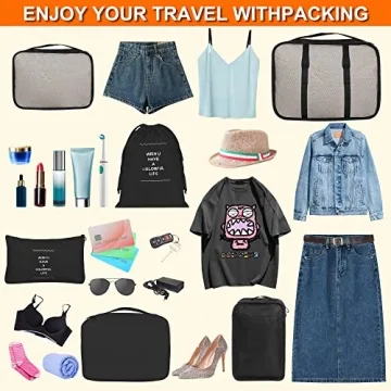 8 Pack Travel Cubes for Organized Luggage - Kingdalux