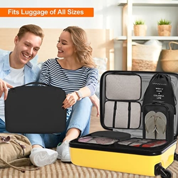 8 Pack Travel Cubes for Organized Luggage - Kingdalux